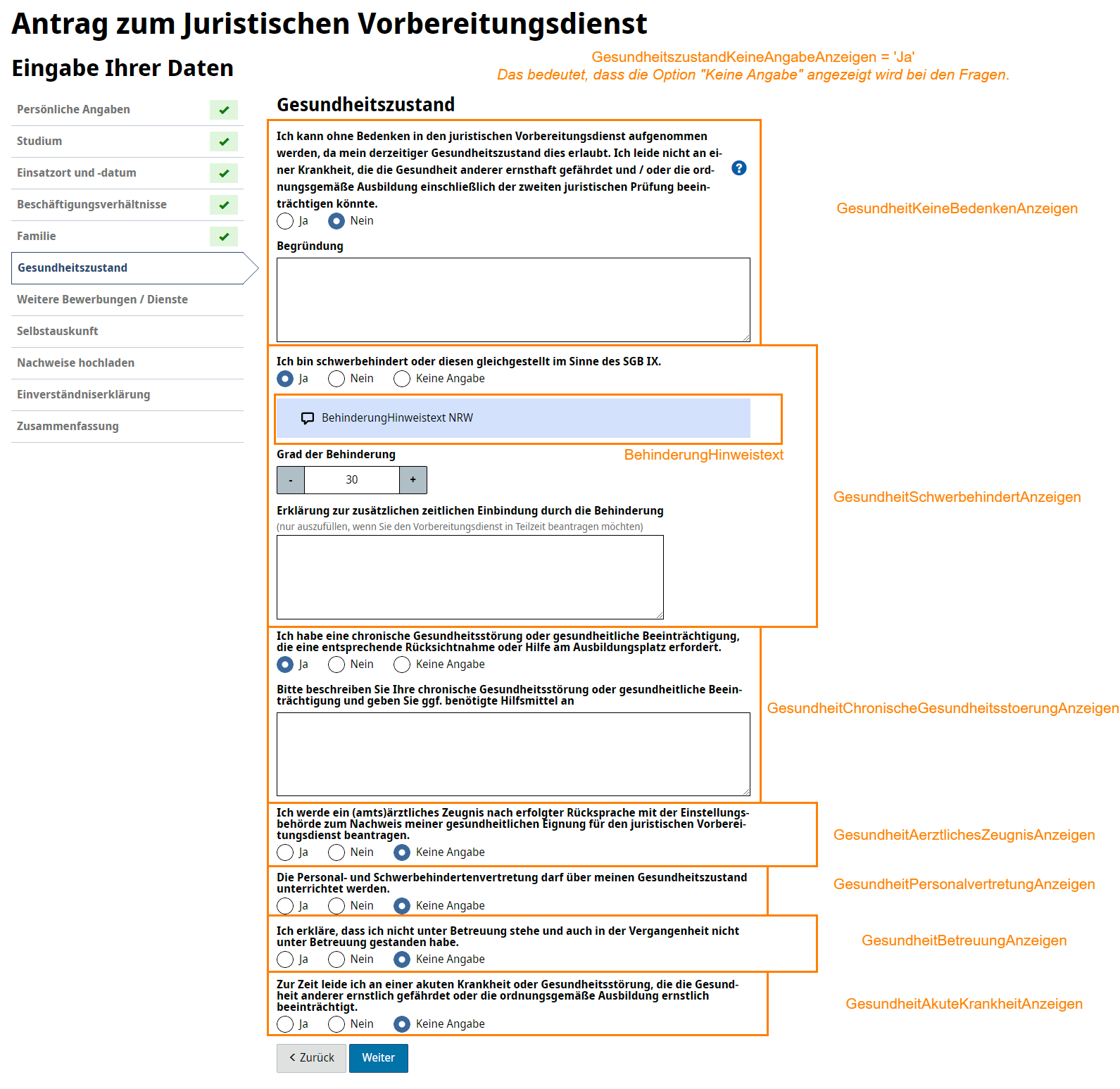 Gesundheitszustand